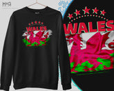 Wales Football Jumper, Flag Cymru Welsh Flag Sweatshirt Welsh Football Shirts Wales Flag World Football Cup Welsh Football Kit